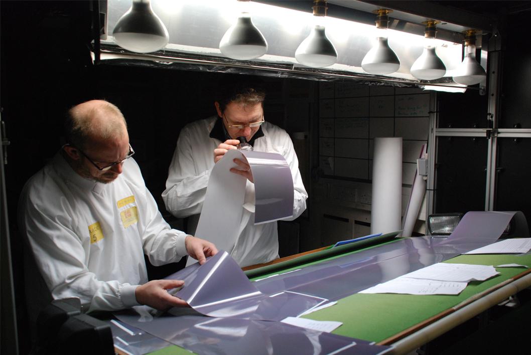 Quality check of photographic paper at Kodak. Photo © Francis Moss